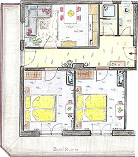 Ansicht Plan Appartement
